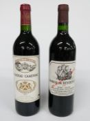 Two bottles of red wine comprising Admiral De Beychevelle 1985 and Chateau Camensac 1994, both 75cl