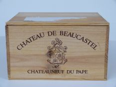 Case of six bottles of Chateau de Beaucastel Chateauneuf du Pape 1995