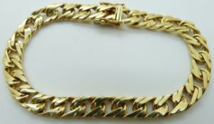 A 14ct gold curb link bracelet. 25.7g