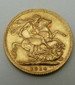George V 1914 gold full sovereign