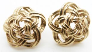 A pair of 9ct gold earrings