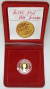Elizabeth II 1980 proof half gold sovereign