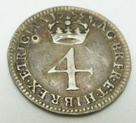 1689 William and Mary Maundy fourpence VF+