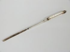 Silver plated double ended marrow scoop by Thomas Prime & Son Birmingham, length 23.5cm