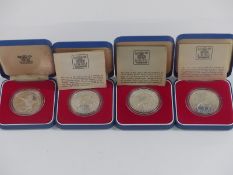 Three Royal Mint 1977 Queen's Silver Jubilee silver proof crowns, all in original cases, two with