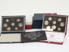 Eight 1980's Coinage of Great Britain coin sets comprising 1981, 1983, 1984, 1985, 1986, 1987,