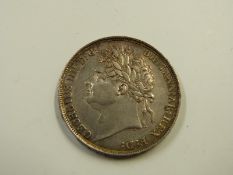 George IV 1822 SECUNDO crown, GF