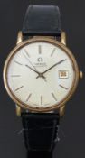 Omega gold plated gentleman's automatic wristwatch ref. 166.0202 with date aperture, two-tone