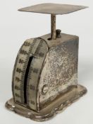 George V hallmarked silver letter or postage scale Birmingham 1911, maker Levi & Salaman, marked