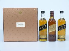Johnnie Walker The Collection three bottle set comprising Gold Label 18 year old and Black Label