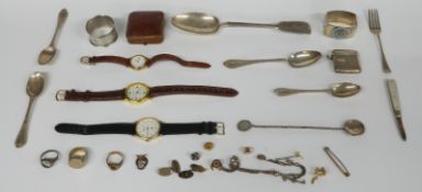 A quantity of Victorian and later hallmarked silver cutlery including Exeter and Glasgow marks,