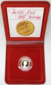 Elizabeth II 1980 proof half gold sovereign