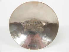 Gloucestershire Guild of Handicrafts hallmarked silver Arts & Crafts pedestal dish with engraved