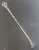 Clear glass yard of ale