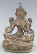 A bronze figure of the Hindu godess Tara, height 22cm