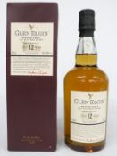 Glen Elgin Distillery 12 year old Speyside single pot still malt whisky, 70cl, 43% vol, in