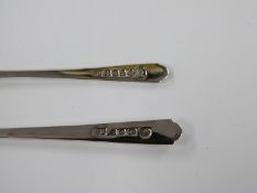 Two cased sets of six hallmarked silver teaspoons, one set London 1952 the other Glasgow 1952,