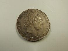 George III 1818 LIX crown, VF-EF