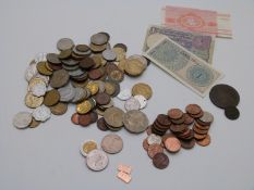 A small collection of overseas coinage, early 20thC onwards