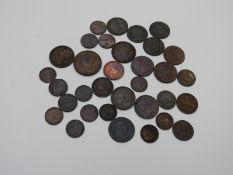 A quantity of George III halfpennies and farthings, F-VF, together with a quantity of Victorian