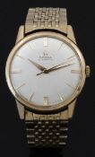 Omega 9ct gold automatic gentleman's wristwatch ref 157.823 with gold dauphine hands, faceted