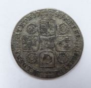 George II 1741 sixpence, young head roses in angles reverse, VF