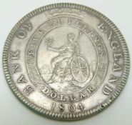 1804 George III Bank of England dollar, VF+