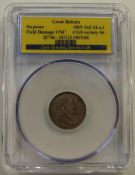 George III 1819 CGS slabbed sixpence, unc