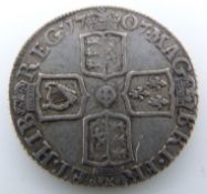 Queen Anne 1707 sixpence plain angles reverse, GF-NVF