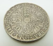 Charles II 1667 2nd bust crown, NF, S3357