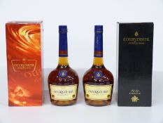 Two bottles of Courvoisier cognac, 70cl, 40% vol, both boxed