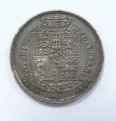 George IV 1825, second garter reverse sixpence, EF, near unc, toned