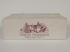 Box of 12 bottles of Chateau Puygueraud 2005 Bordeaux Cotes de France, 75cl, 14%vol