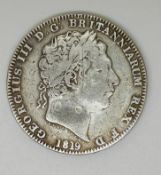 1819 George III LIX crown, F