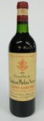 A bottle of Chateau Phélan Ségur Saint Estephe Grand Vin du 1981 red wine, 75cl.