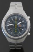 Seiko 'Helmet' gentleman's automatic chronograph wristwatch ref. 6139-7100 with day and date