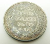 George III one and sixpence 1813 bank token, GVF, S3772