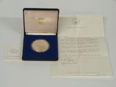 Franklin Mint Republic of Panama 20 Balboas cased sterling silver coin set for 1977, 131g, with