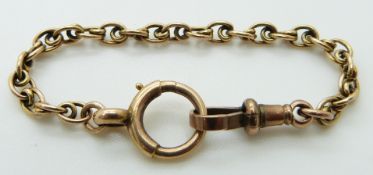 A gold section of fob chain, 5.64g