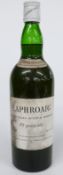 Laphroaig 10 year old Islay malt Scotch whisky, 26 2/3 fl oz, 70% proof