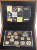 Royal Mint 2010 Executive Proof coin set comprising 13 coins, including two two pound, three one