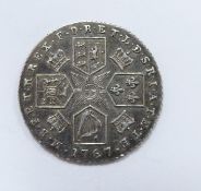 1787 George III sixpence with semee of hearts, VF