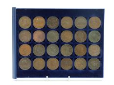 A collection of good - high grade pennies, George III through to Victoria, 24 coins in all