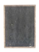 Art Deco hallmarked silver photograph frame to suit approx  8 x 6 inch photo, with ebonised enamel