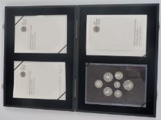 Royal Mint 2008 silver proof collection Emblems of Britain coin set comprising seven coins from