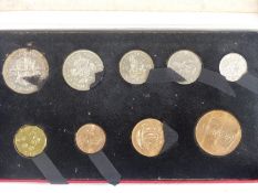 George VI 1950 specimen coin set comprising nine coins from half crown to farthing, in original