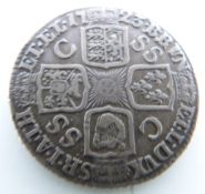 George I 1723 shilling SSC in angles reverse, GF