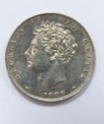George IV 1829 sixpence, second bust, third reverse, VF-EF