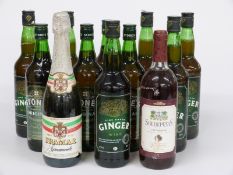 Twelve bottles of alcohol including ten bottles of ginger wine, all 70cl, 13.5% vol and a bottle