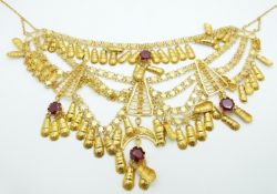 A yellow metal necklace from Iraq, 66g, given to the vendor's mother in 1971 by Mulla Mustafa